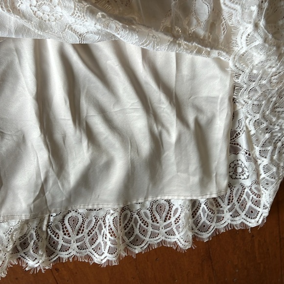 Anthropologie Floreat Manon Ivory Lace Sleeveless A-Line Dress Size 2 - Picture 9 of 13